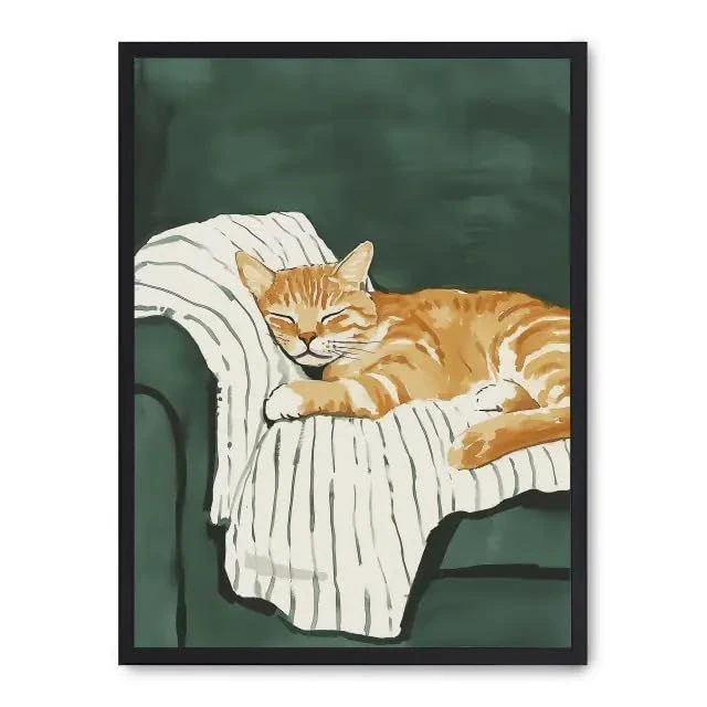 AlexandreHouse Cuadro Sleeping Cat - Image 1