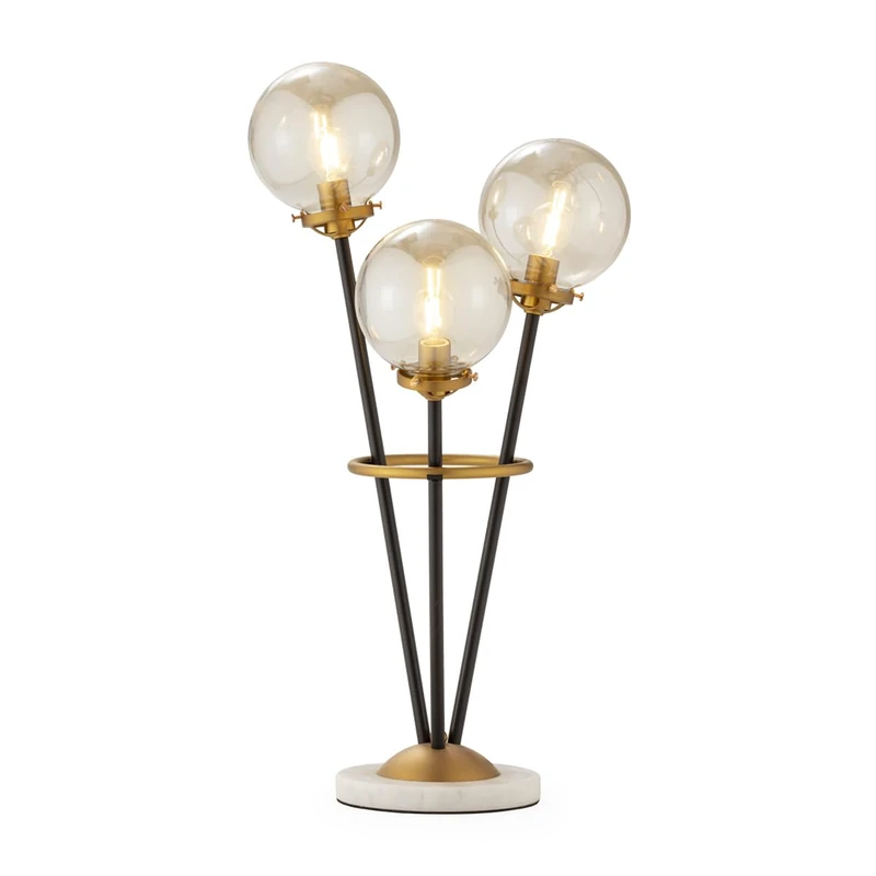 AlexandreHouse Sobremesa Lamp 35X35X67 - Gold/White/Marble