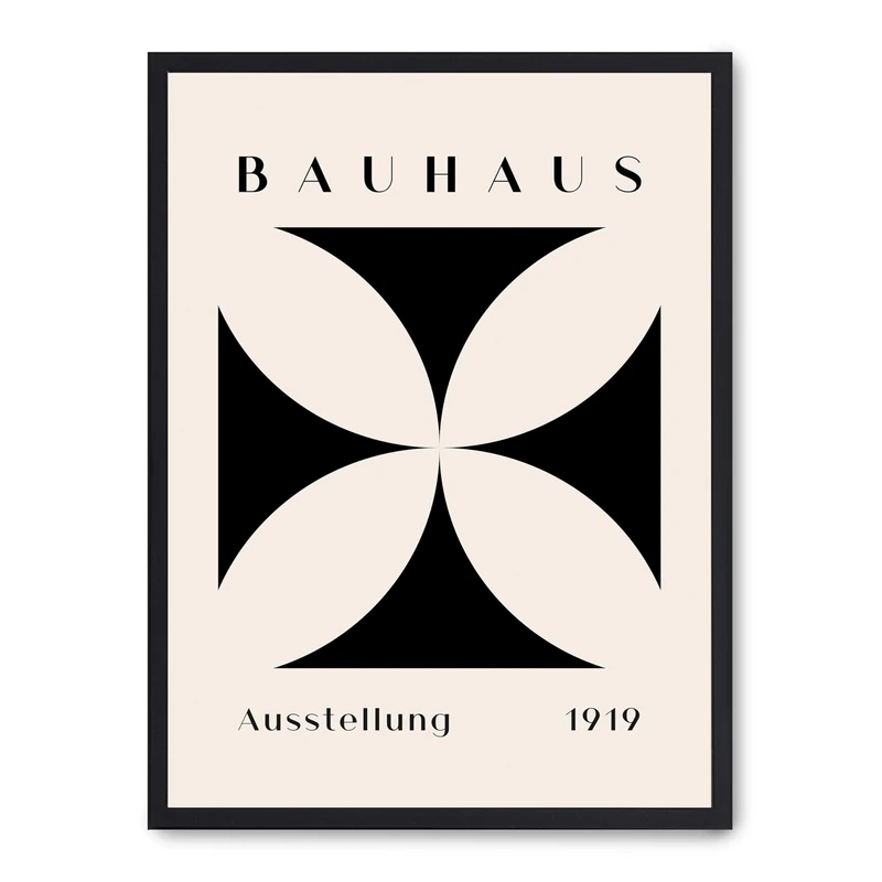AlexandreHouse Cuadro Bauhaus Black Forms II - Image 1