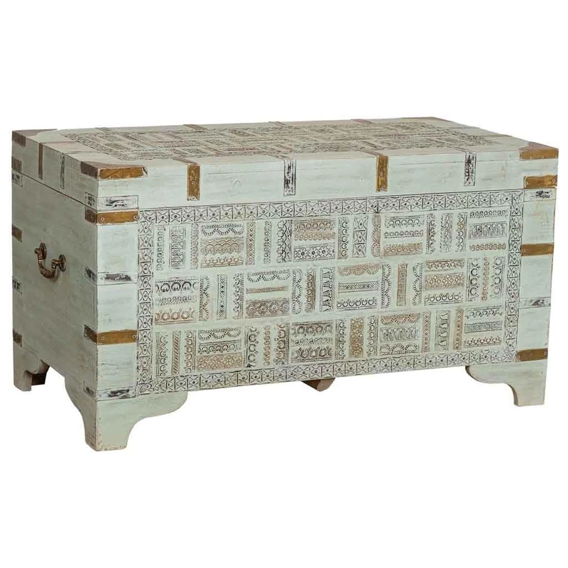 AlexandreHouse Baul Acabado Artesanal White