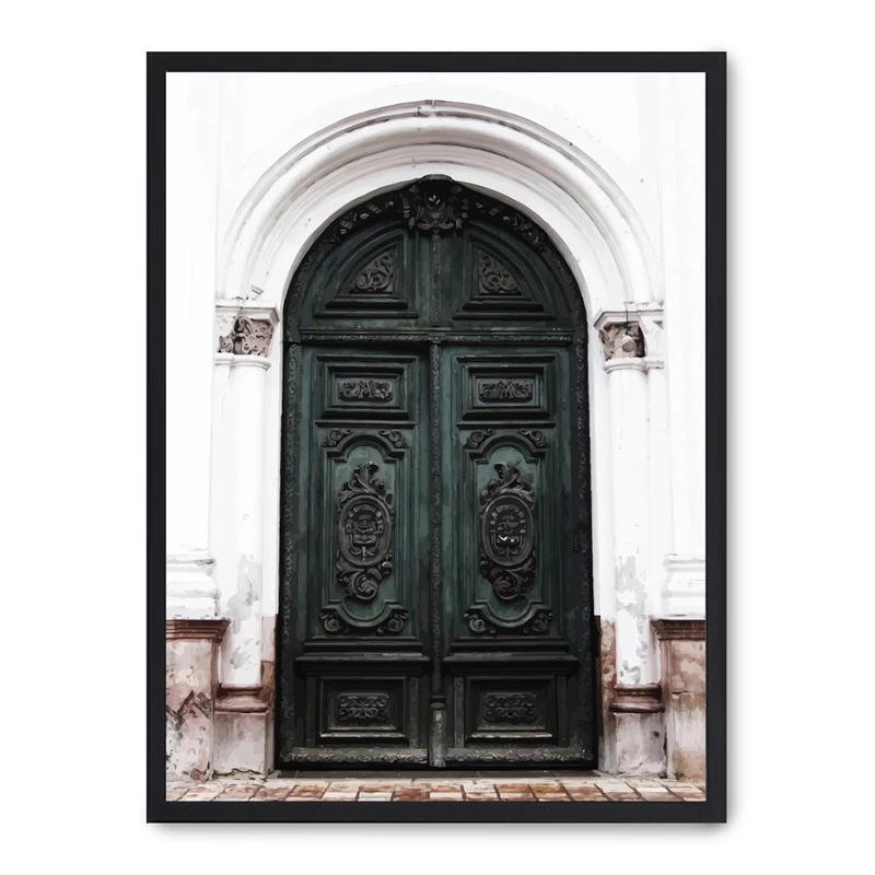 AlexandreHouse Cuadro Green Old Door - Image 1