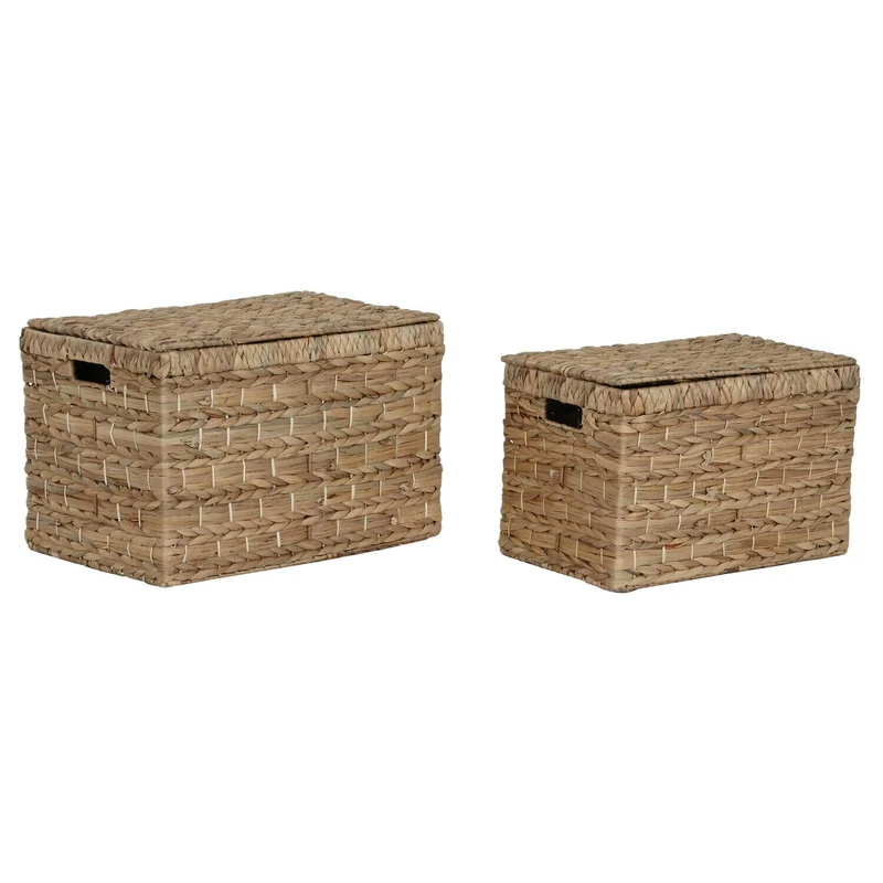 CAJA Set of 2 JACINTO DE AGUA Metal 52 x 34 x 33 cm Natural - Image 1