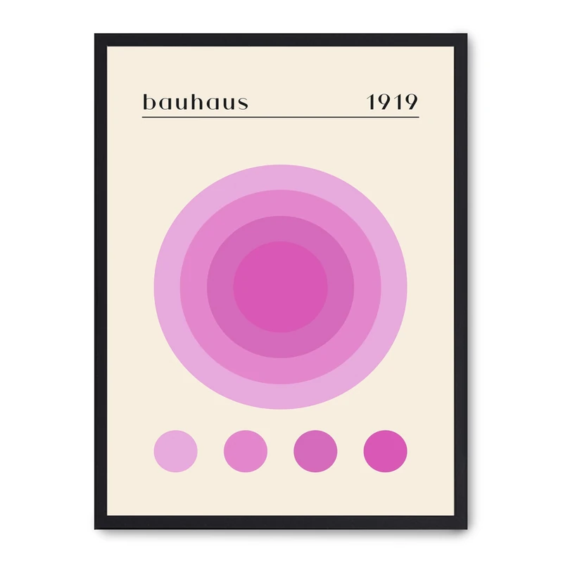 AlexandreHouse Pink bauhaus ii painting - Image 1