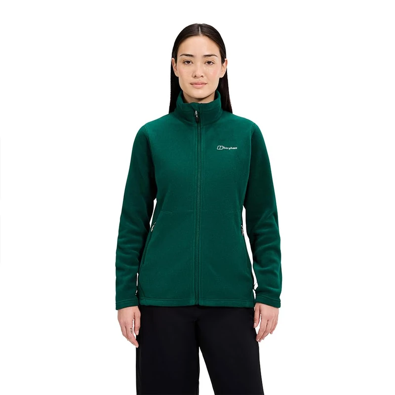 Berghaus Women's Prism Polartec Interactive Fleece Jacket | Added Warmth | Flattering Style | Durable Fleece Full Zip, Green, 18