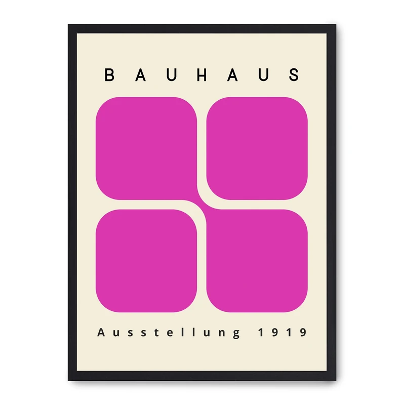 Cuadro Bauhaus Pink Forms - Image 1