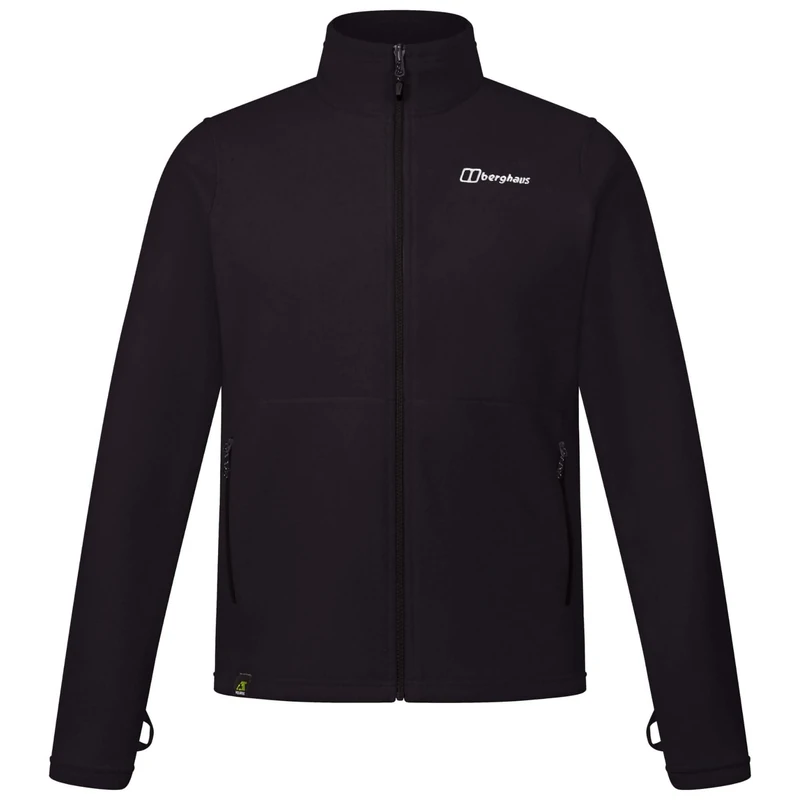 Berghaus Men's Prism Polartec Interactive Fleece Jacket | Added Warmth | Smart Fit | Durable Design Fleece Full Zip, Black, 4XL