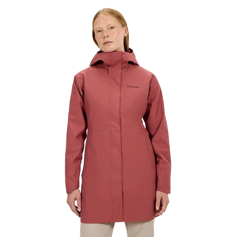 Berghaus Women's Omeara Long Shell Jacket, Corundum, 8