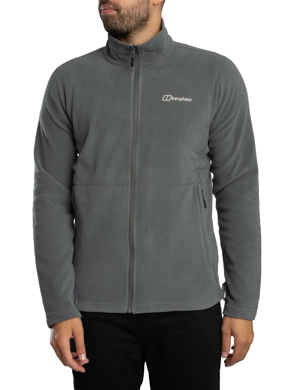 Berghaus Men's Prism Micro Polartec Fleece Jacket | Added Warmth | Extra Comfortable Fleece Full Zip, Grey, 4XL