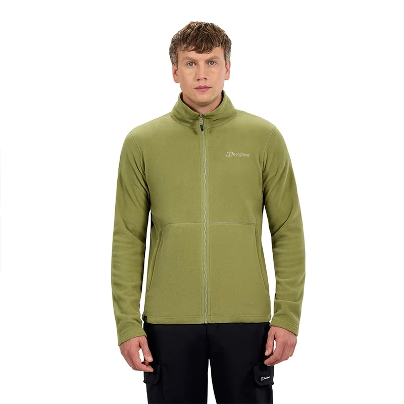 Berghaus Men's Prism Micro Polartec Fleece Jacket | Added Warmth | Extra Comfortable Fleece Full Zip, Green, 4XL