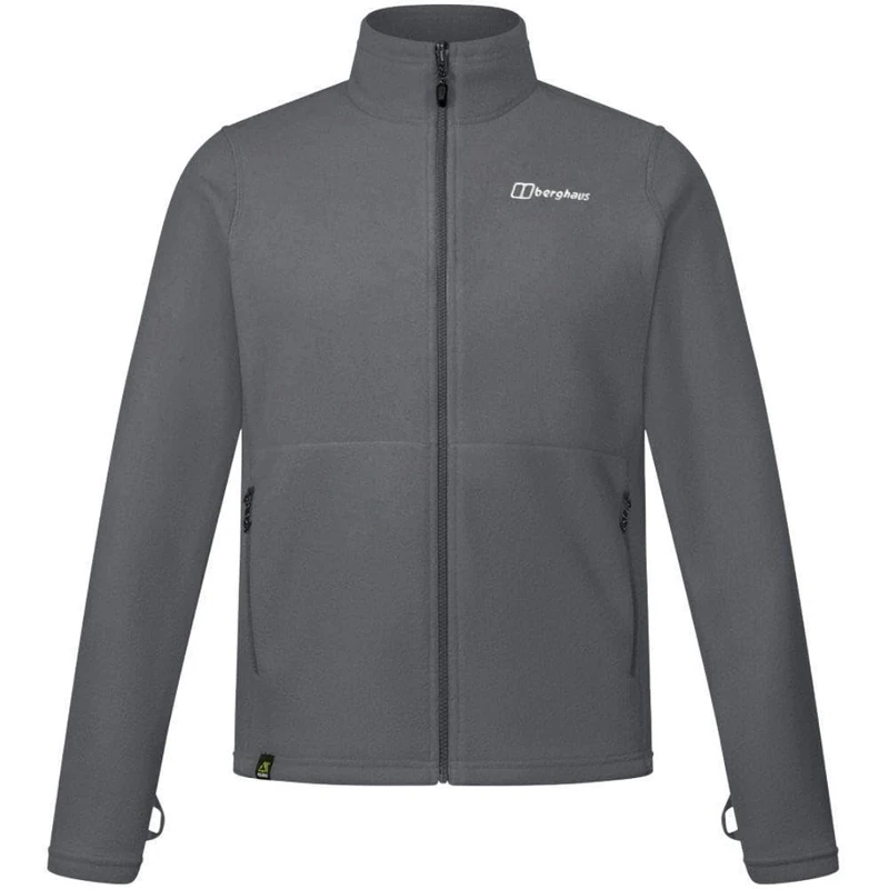 Berghaus Men's Prism Polartec Interactive Full Zip Fleece Jacket | Added Warmth | Smart Fit | Durable Design Fleece Full Zip, Grey, L