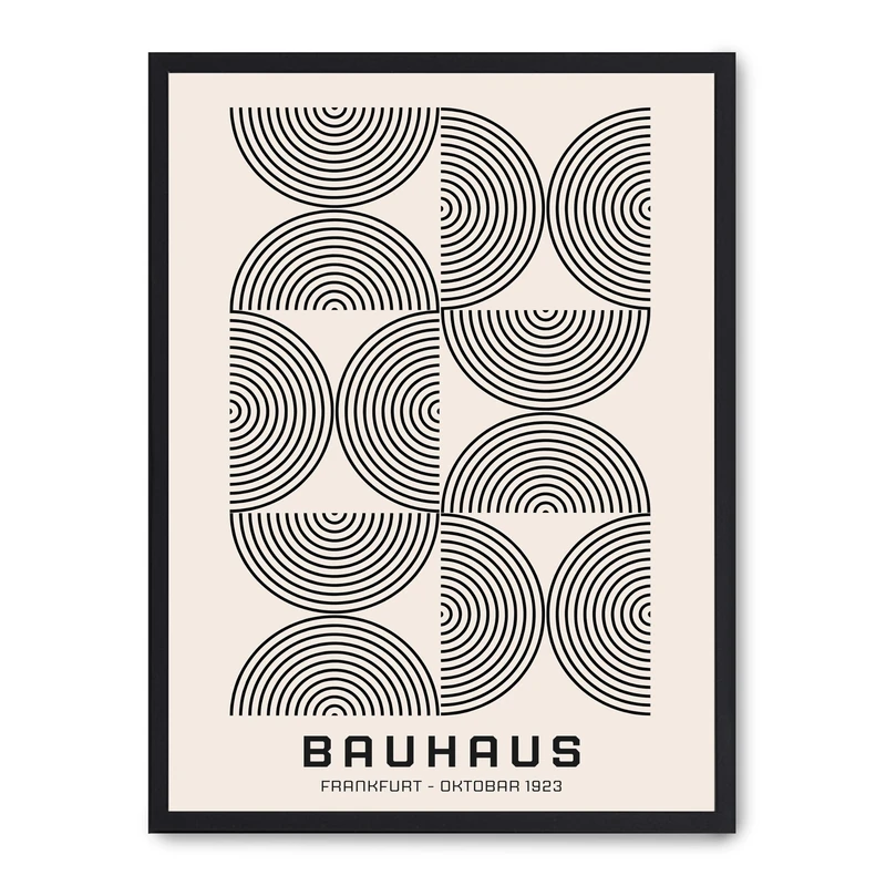 Cuadro Bauhaus Black Forms IV