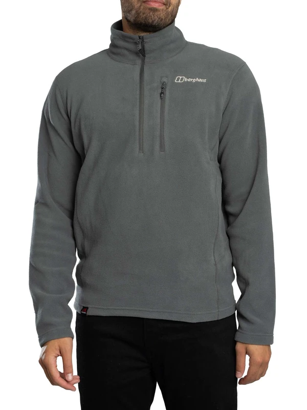 Berghaus Men's Prism Micro Polartec Fleece Half Zip Jacket Fleece Half Zip, Grey, 2XL