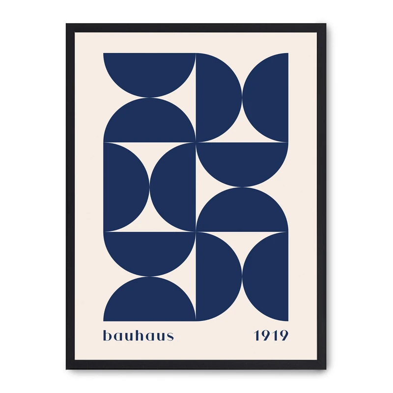 Cuadro Bauhaus Blue Forms II - Image 1