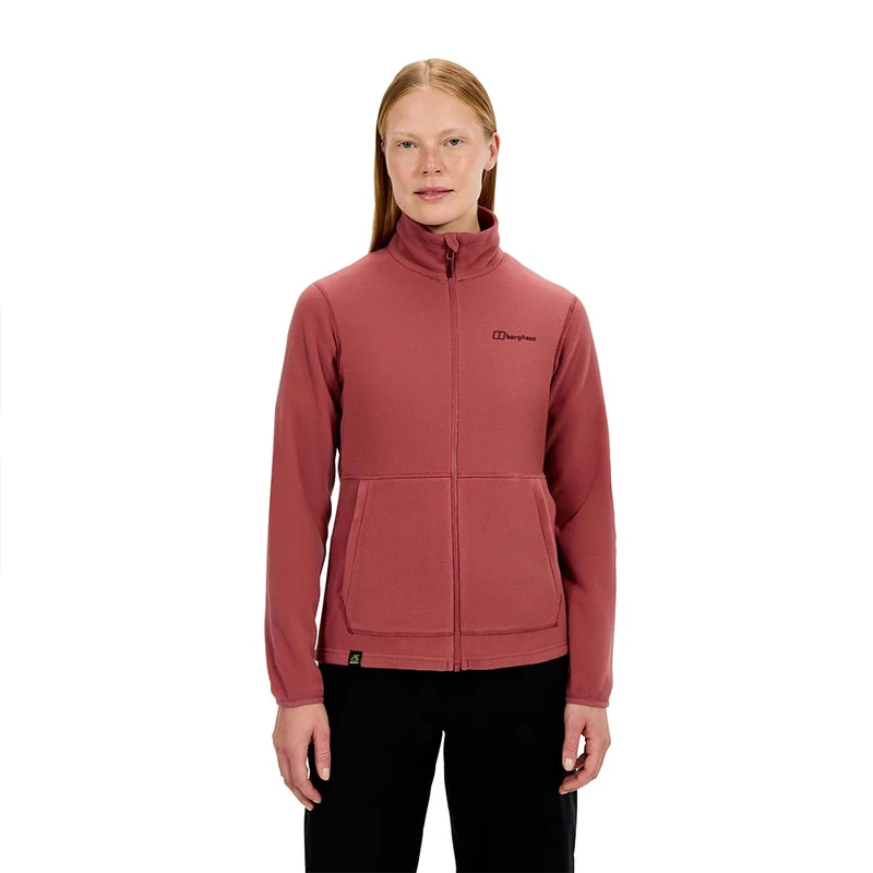 Berghaus Women's Prism 2.0 Micro Interactive Full Zip Fleece Jacket | Added Warmth | Flattering Style | Durable Fleece Full Zip, Red, 12