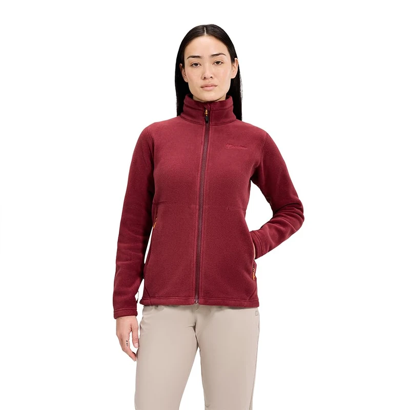 Berghaus Women's Prism Polartec Interactive Fleece Jacket | Added Warmth | Flattering Style | Durable Fleece Full Zip, Red, 18