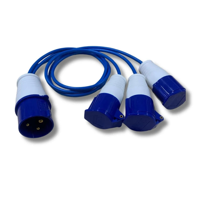 SINGLE PHASE SPLITTER CONVERTER 32A / 3x16A ARCTIC GRADE CABLE (2 Metre)