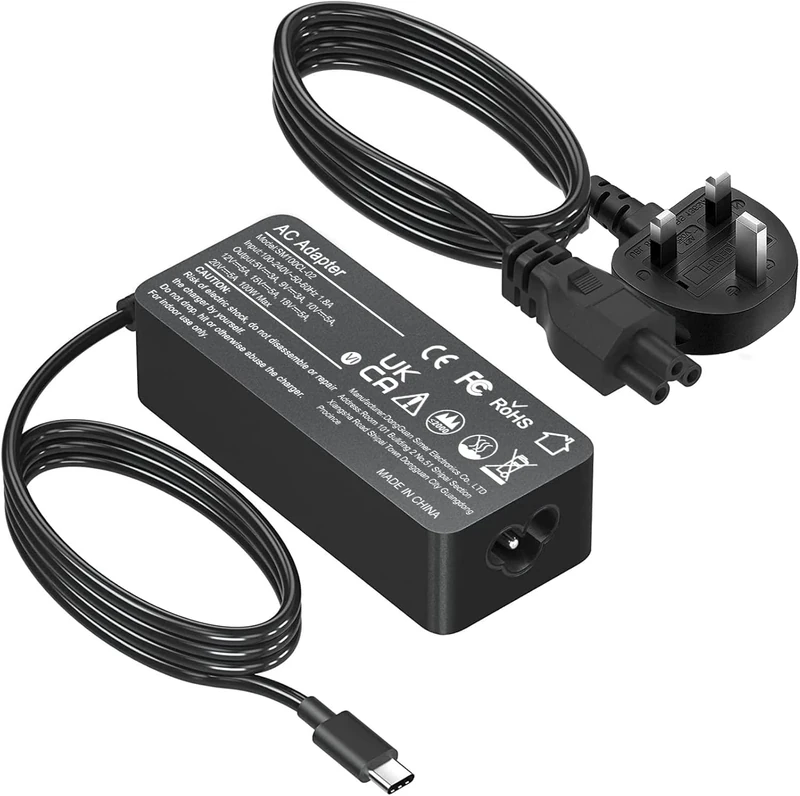 Universal 100W USB-C laptop charger,Fast Charger Compatible with MacBook Pro/Air,Chromebook, Lenovo ThinkPad, Dell XPS, HP Chromebook X360,Samsung ASUS and all usb c device (GAN-PD100W-S-1)