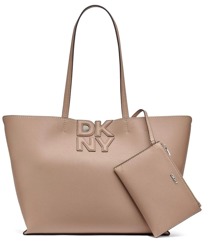 DKNY Women's Nicole Tote - Cappuccino and Light Taupe Large