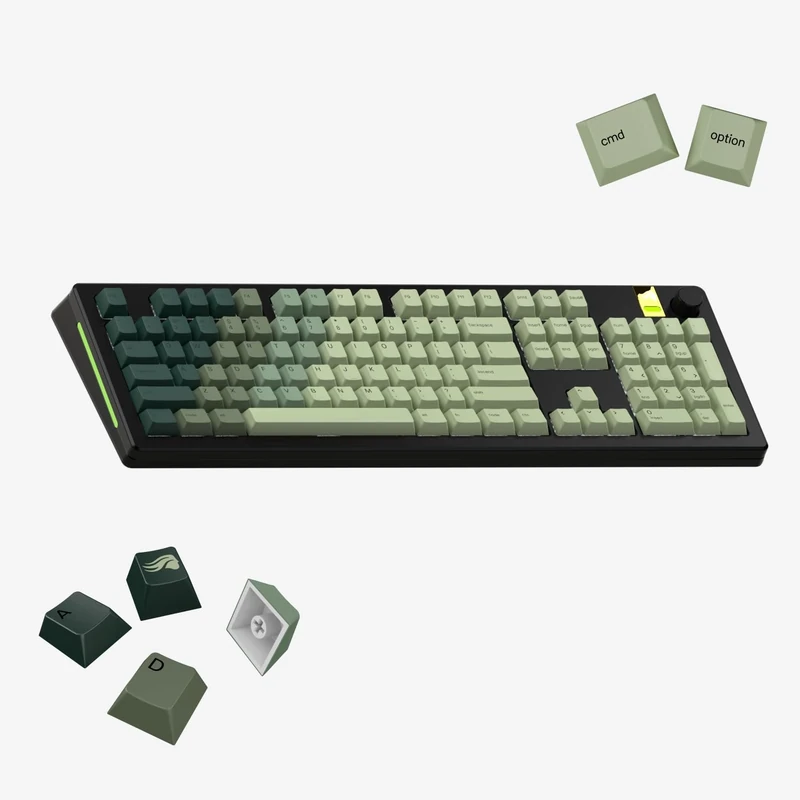 Glorious Alpine Forest GPBT Gradient Keycaps, 135-Key PBT Keycap Set, MX-Compatible, ANSI/ISO Layout, for 60% 65% 75% TKL 100% Mechanical Keyboards, Windows & macOS