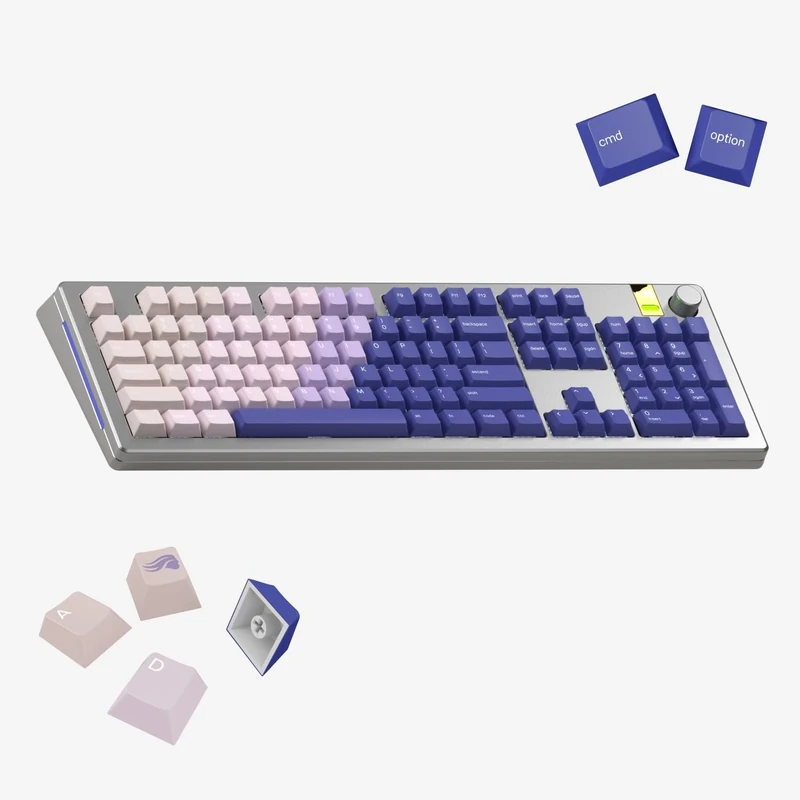 Glorious Purple Haze GPBT Gradient Keycaps, 135-Key PBT Keycap Set, MX-Compatible, ANSI/ISO Layout, for 60% 65% 75% TKL 100% Mechanical Keyboards, Windows & macOS