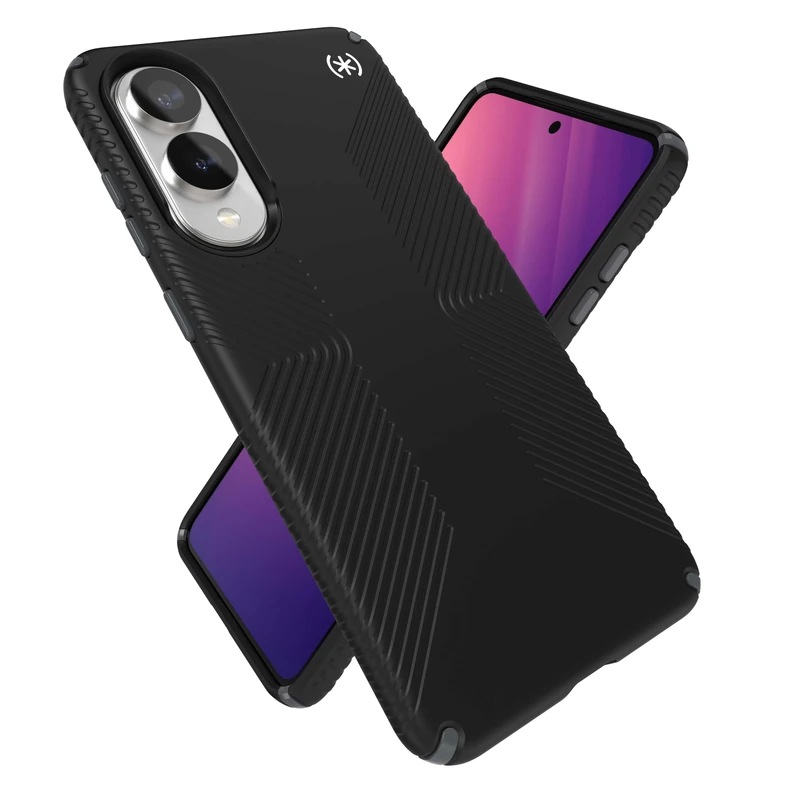 Speck Samsung Galaxy S25 Edge Case - Magnet Case, 13-Foot Drop Protection, No-Slip Grips - Magsafe - Raised Bezel and Enhanced Buttons - Presidio 2 Grip Black