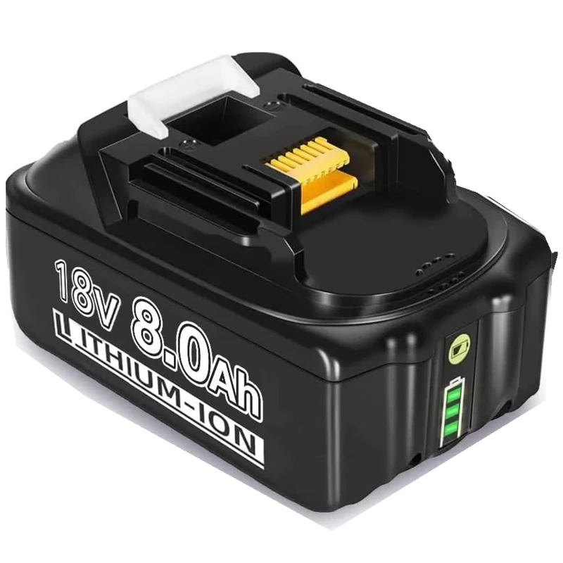 4 Pieces 8000mAh/8.0Ah Batteries Replacement for Makita 18V battery, Compatible with Makita Lithium 18V Batteries BL1860 BL1840 BL1830 BL1820 BL1815 BL1835 BL1845 with LED Indicator (8.0-1)