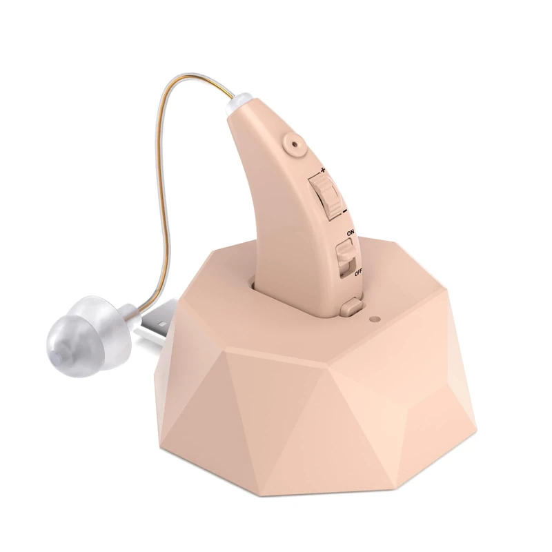 Rechargeable Sound Device for Adults & Seniors – Noise Cancelling, Lightweight & Discreet Design, 2 Modes, 20-Hour Battery, Easy Touch Control