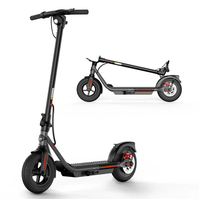 Electric Scooter Adult, 500W Peak Motor, 32km Long Range, 10” Solid and Pneumatic tire,3 Speed Mode, Foldable Electric Scooters,36V 7.8Ah Electric Scooter for Adults,Smart LCD Display