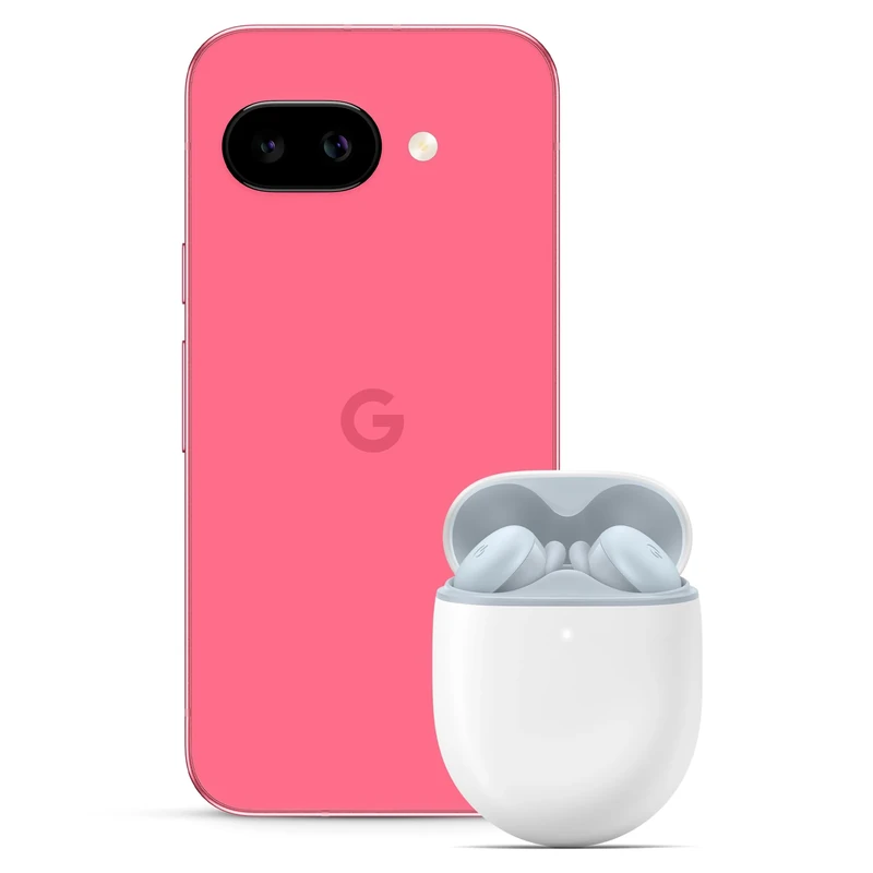 Google Pixel 9a – Unlocked Android Smartphone with AI Camera, All-day Battery and Powerful Security – Peony, 128GB + Pixel Buds A-Series