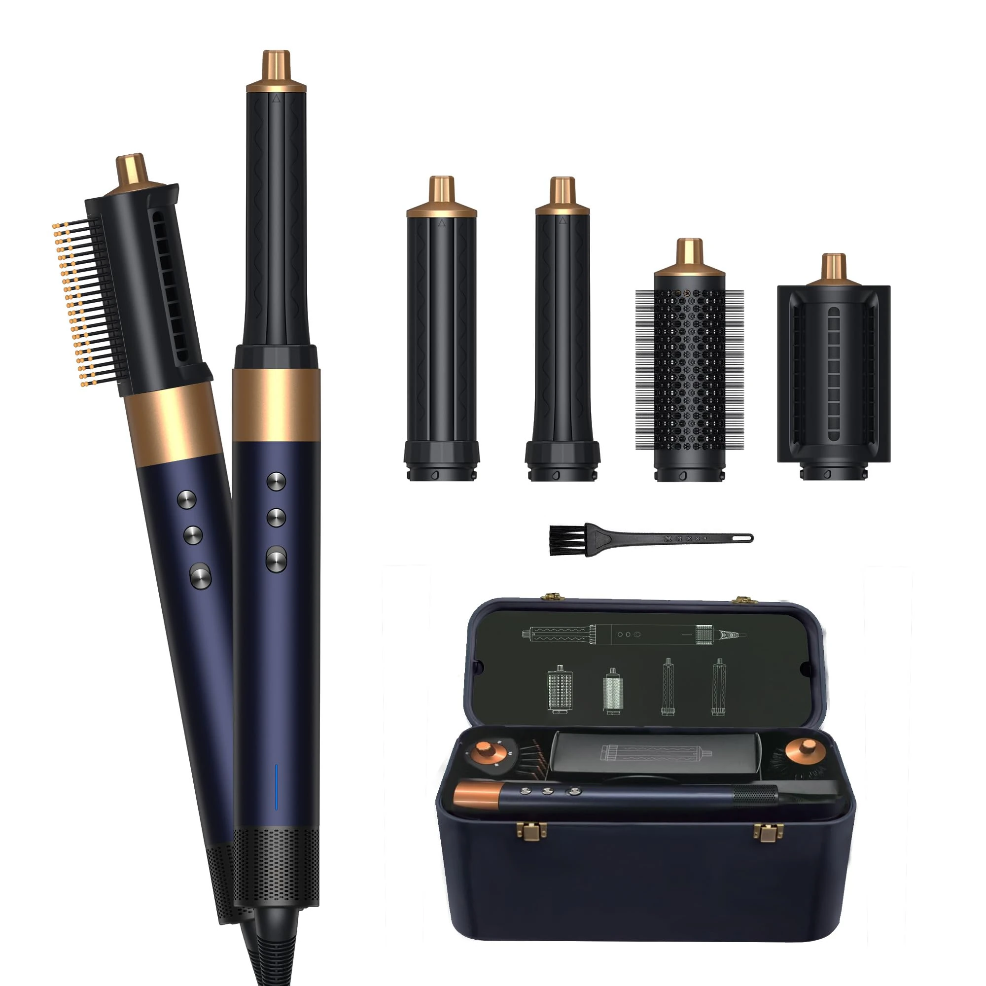 Air Styler Hair Dryer Brush,Multi-Styler with Auto-Wrap Curlers,Hot Air Hair Styler & Dryer Set,Anti-Flying Warping,Hot Shunfa,Styling Without Heat Damage,with Protective Travel Case