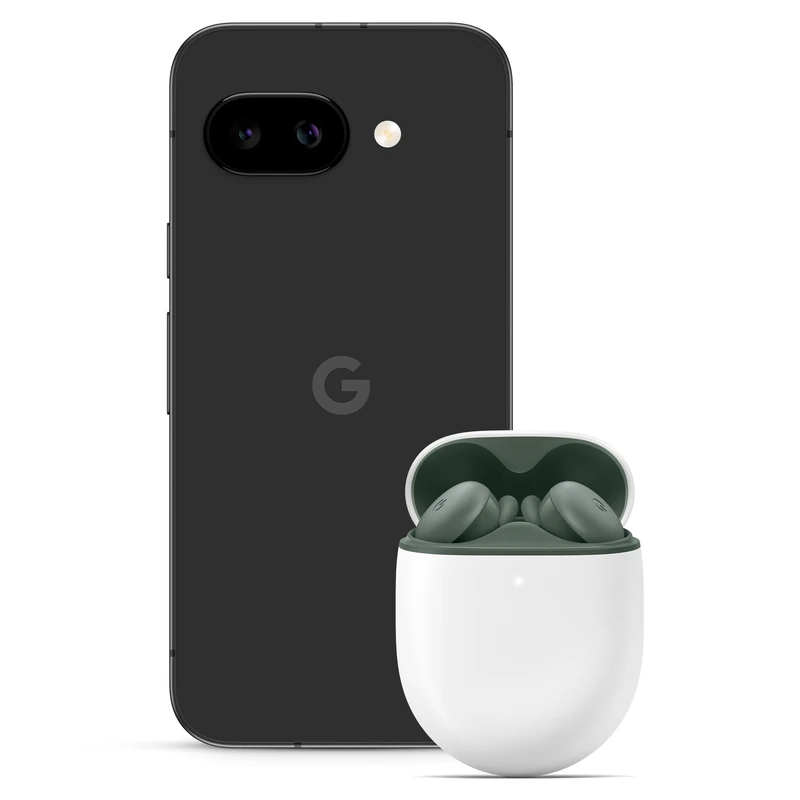 Google Pixel 9a – Unlocked Android Smartphone with AI Camera, All-day Battery and Powerful Security – Obsidian, 128GB + Pixel Buds A-Series