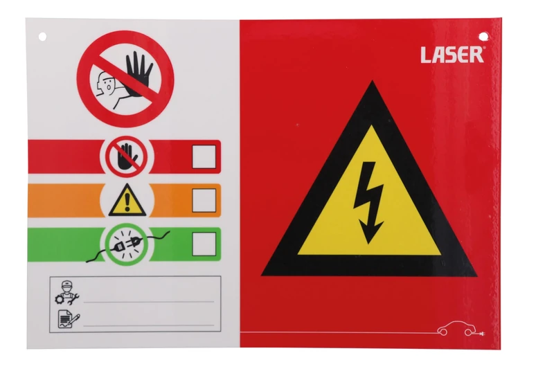 Laser 8462 Hybrid/EV Warning Signs 3pc