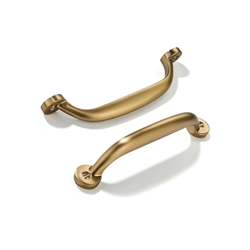 CABDM 10 Pack 3-1/2 inch Hole Center Champagne Bronze Cabinet Pulls - Heavy Duty Solid Drawer Hardware Handles Kitchen Vanity Bathroom Handles