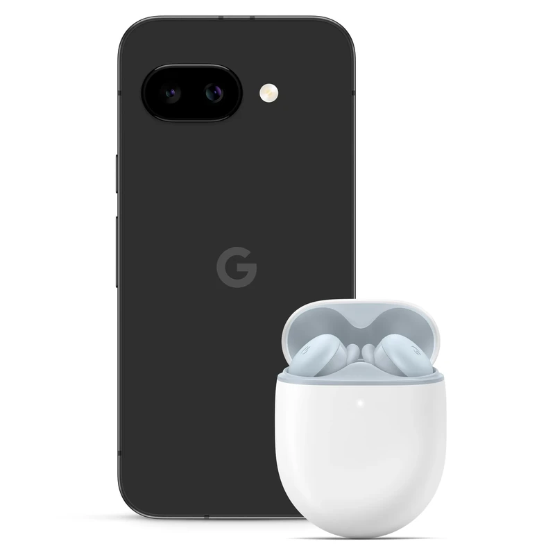 Google Pixel 9a – Unlocked Android Smartphone with AI Camera, All-day Battery and Powerful Security – Obsidian, 128GB + Pixel Buds A-Series
