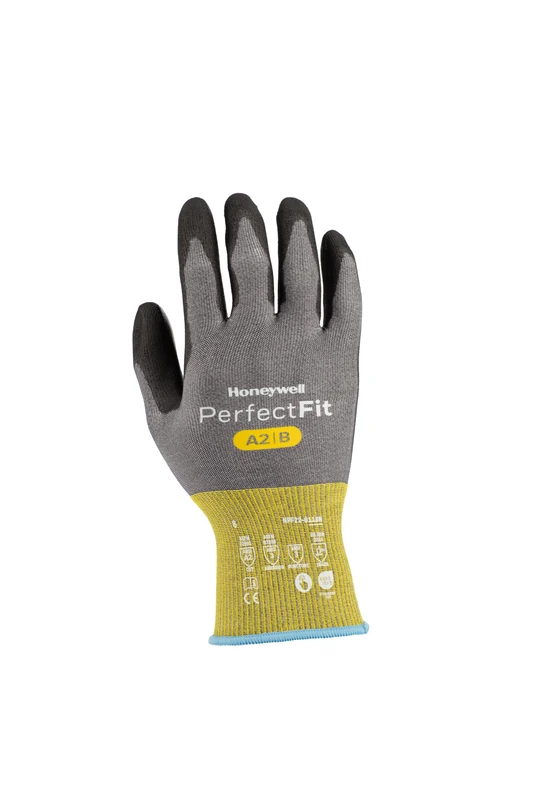 Honeywell New Perfect Fit 3.0 Cut Resistant Gloves NPF22 with Grey Liner with Black Coating, Antistatic, Touchscreen Capable, Washable, Food Certified, Size 9L, NPF22-0118N-9 (BAG with 10 Pairs)