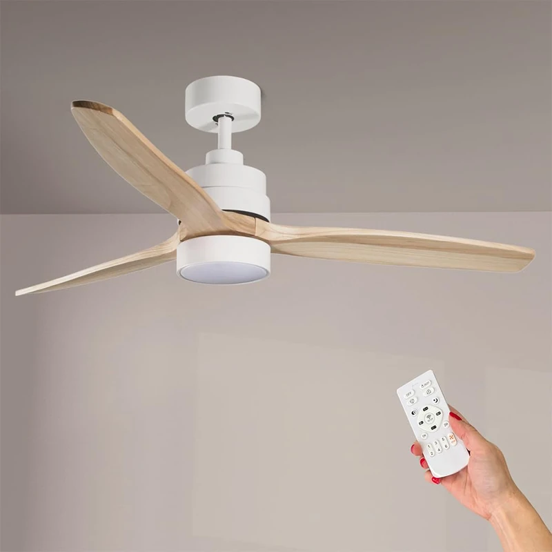 M mimotec - Crazy White LED Ceiling Fan | 6 Speeds | CCT Dimmable Light | Winter-Summer Mode | Timer Model LM8822