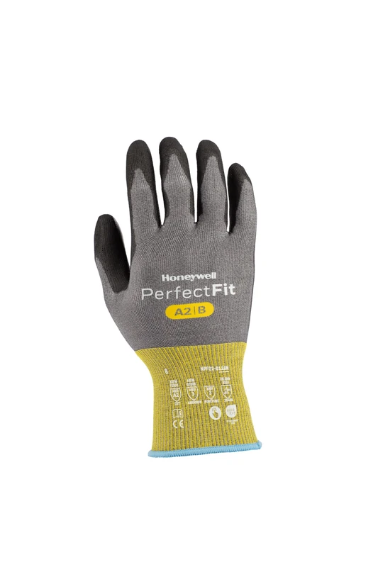 Honeywell New Perfect Fit 3.0 Cut Resistant Gloves NPF22 with Grey Liner with Black Coating, Antistatic, Touchscreen Capable, Washable, Food Certified, Size 7S, NPF22-0118N-7 (BAG with 10 Pairs)