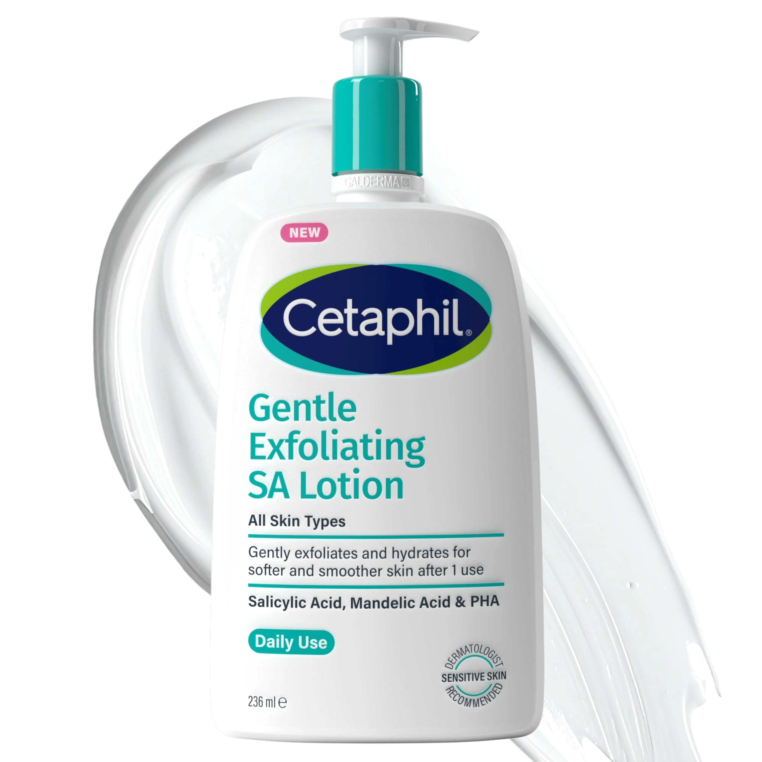Cetaphil Gentle Exfoliating Salicylic Acid Lotion, SA Face Cream & Body Moisturiser for Dry, Rough & Bumpy Skin 236ml