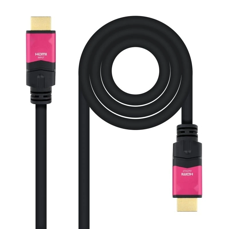 Glowster HDMI 2.0 Cable, 15m, 4K@60Hz, A/A-A/M Repeater, Black, ideal for high-definition connections on TVs and multimedia devices.