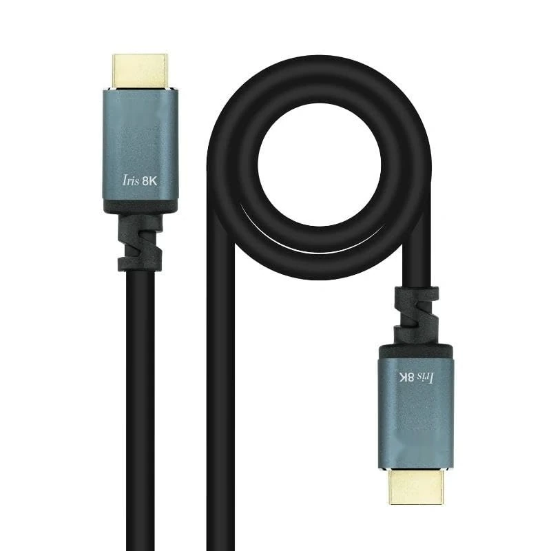 Glowster HDMI 2.1 Cable 8K A/M-A/M Black 10m, High Speed, Support 48Gbps, ideal for connecting HD devices and video streaming.