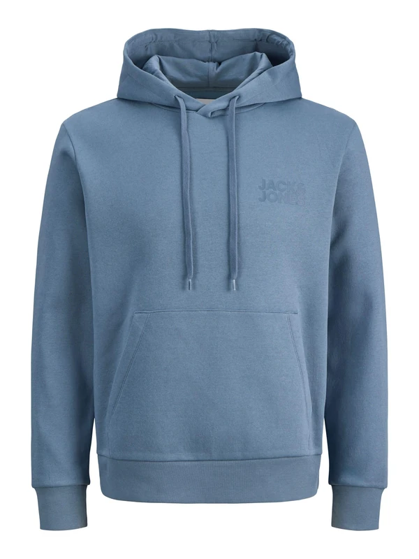 JACK & JONES Mens Jjecorp Logo Sweat Hood Noos Pls, Blue Mirage, 4XL UK