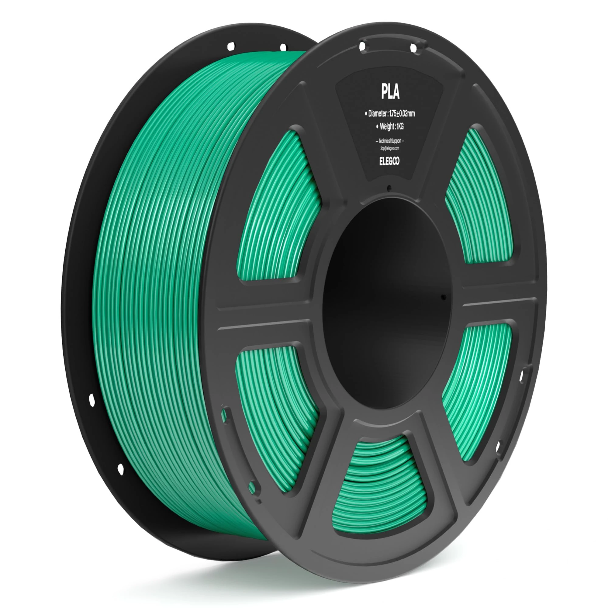 ELEGOO PLA Filament 1.75mm Sea Green 1KG, 3D Printer Filament Dimensional Accuracy +/- 0.02mm, 1kg Spool(2.2lbs) Fit Most FDM 3D Printers
