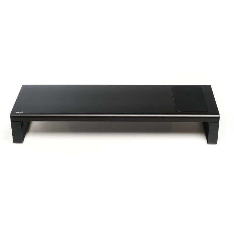 Glowster Monitor Riser Stand with 4 Port HUB and Qi Charging, Ideal for Optimizing Workspace and Improving Ergonomics. - Image 1