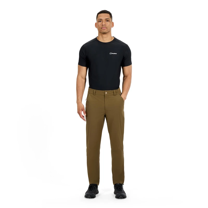 Berghaus Men's Everyday Walking Trousers | Water Repellent Full Leg Trousers, Brown, 36 Short (29")