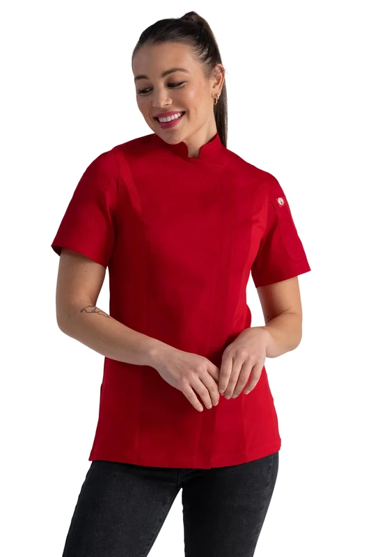 Chef Works Women's Springfield Chef Coat, Red, XL