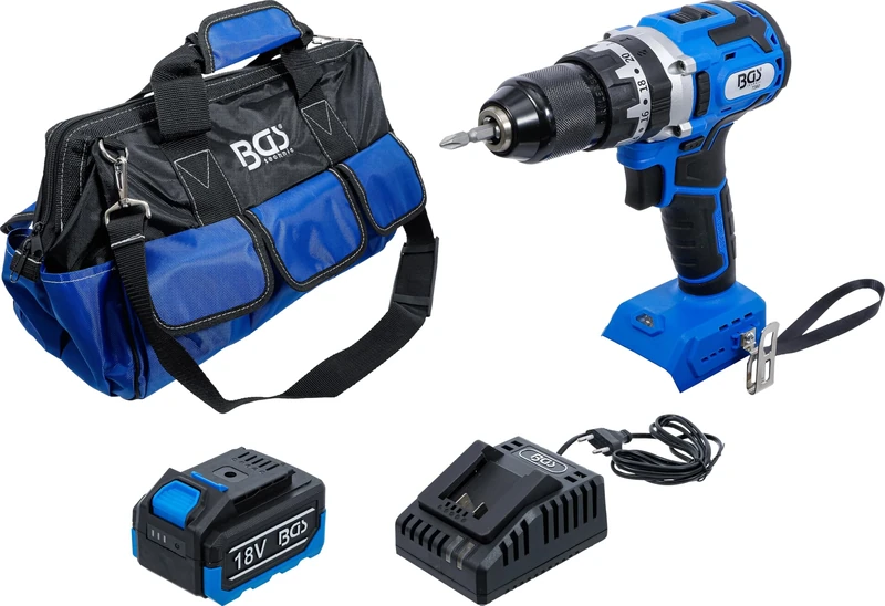 BGS 7397 | Cordless Impact Drill Set | brushless | 65 Nm | 18 V | with Rechargeable Battery and Quick Charger