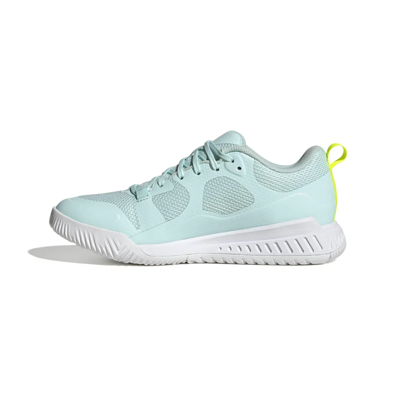 adidas Women's Court Team Bounce 2.0 Shoes, Dusky Petrol/Lucid Pink/FTWR White, 8.5 UK