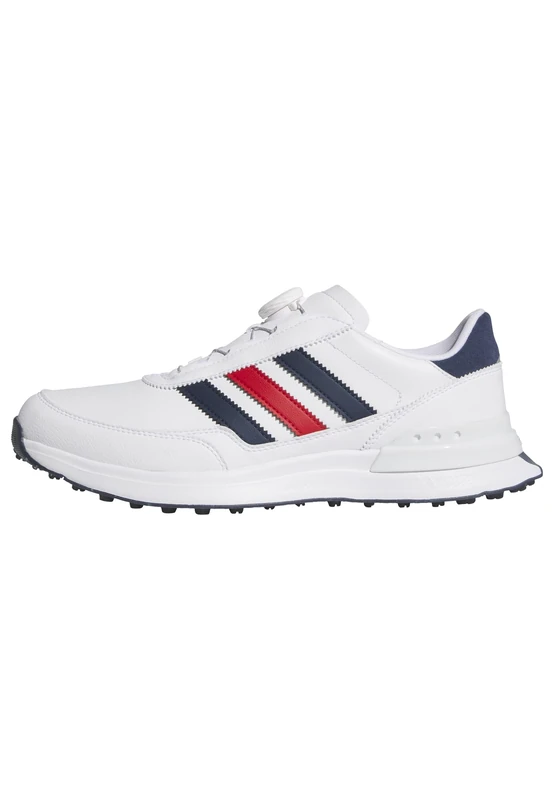 adidas Men's S2G 26 BOA Spikeless Golf Shoe, FTWR White/Collegiate Navy/Better Scarlet, 7.5 UK
