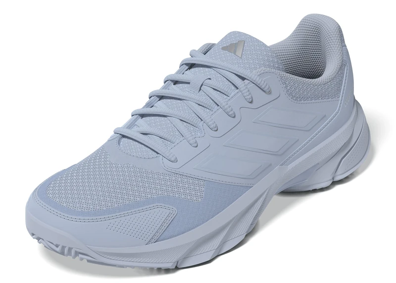 adidas Women's Courtjam Control 3 Tennis Shoes, Crystal Sky/Crystal Sky/Silver met., 4.5 UK