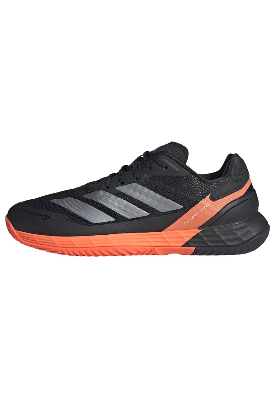 adidas Men's Defiant Speed 2 Tennis Shoes, core Black/core Black/Lucid Orange, 9.5 UK